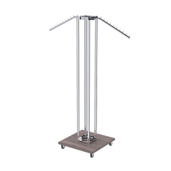 Торговое вешало для одежды с наклонными кронштейнами СТРЕЛА №3-5Ц-ТНХ, Ясень Анкор темный - U31105