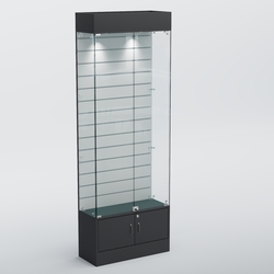 Витрина СЕТЬ №5 с экономпанелью, Антрацит