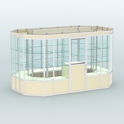 Павильон из профиля островной №5а, Крем Вайс