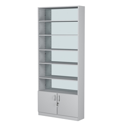 Стеллаж из ДСП с 5-ю полками 250x900 мм серии LEVEL-5 №11-2 (З/C - ЗЕРКАЛО), Серый