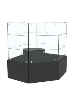 Прилавок угловой на подиуме ОТРАЖЕНИЕ №18 , Черный