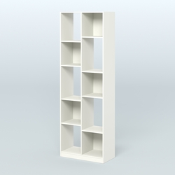 Стеллаж из ДСП серии ЛОФТ №8-1 (зеркальное отражение - Z) , Белый