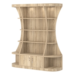 Пристенный высокий стеллаж ГАРАНТ №1, Дуб сонома