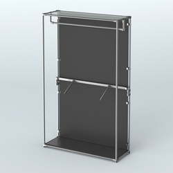 Торговая система ХРОМ (задняя стенка - ДСП) 1200 мм с поручнями №2, Черный
