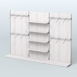 Система ЭЛЕГАНТ №3 пристенная с ДСП (3600 мм), Ясень Анкор светлый