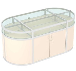 Прилавок-остров №8 (2 кв.м), Крем Вайс