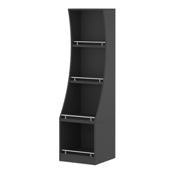 Стеллаж Гарант низкий №2-450-О с ограничителями, Черный