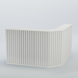 Ресепшен угловой большой серии ПРИЛИВ №5, Белый