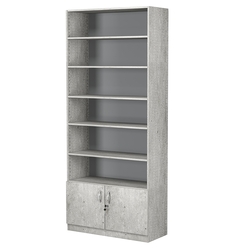 Стеллаж из ДСП с 5-ю полками 350x900 мм серии LEVEL-5 №13 (З/C - ДВП), Метрополитан Грей
