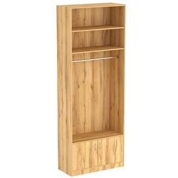 Торговый стеллаж с каркасом из ДСП для одежды №8, Дуб Золотистый