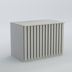 Ресепшен - стол широкий серии ПРИЛИВ №8, Серый