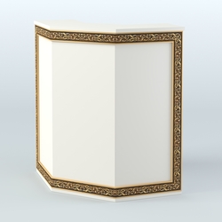 Ресепшен угловой серии БАРОККО №3, Белый