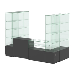 Павильон ИСТРА пристенный №7б (3, 64 кв.м), Черный