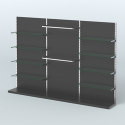Система ЭЛЕГАНТ №6 пристенная с ДСП (3600 мм), Черный