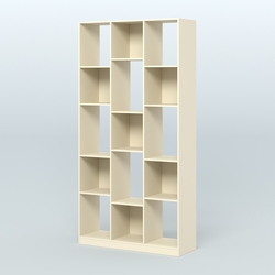 Стеллаж из ДСП серии ЛОФТ №10-1 (зеркальное отражение - Z), Крем Вайс