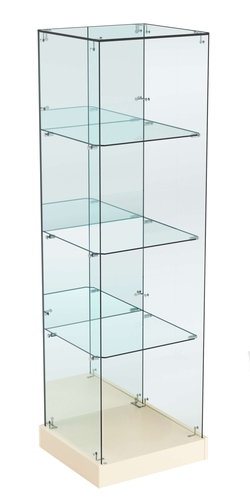 Витрина Хит продаж №4 (открытая, задняя стенка - зеркало), Крем Вайс