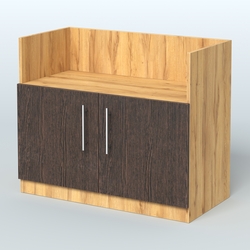 Креденция с нишей , Дуб Золотистый + Дуб Венге