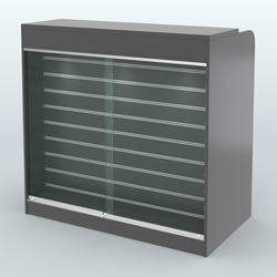 Ресепшен-Лайт №3 (Фасадная стенка - Экономпанель), Черный