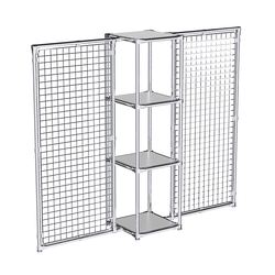 Хромированное вешало ЯЧЕЙКА №2-3 с полками ДСП 16мм, Серый