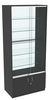 Витрина СЭСП-Z №1-500 (З/C - Стекло) со стеклянными полками и шторками Черный