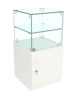 Прилавок Истра с квадратным накопителем №110 (закрытый), Белый