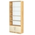 Стеллаж из ДСП с 4-мя полками 350x900 мм серии LEVEL-4 №13-1 (З/C - СТЕКЛО) Дуб Золотистый и Крем Вайс