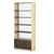 Стеллаж из ДСП с 4-мя полками 400x900 мм серии LEVEL-4 №14-1 (З/C - СТЕКЛО) Дуб Сонома + Дуб Венге