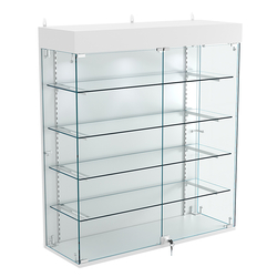 Витрина настенная НЕО №4А-1 с четырьмя полками, Серый