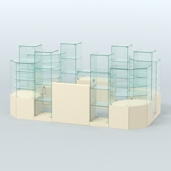 Павильон ИСТРА в центр зала №9а (закрытый) (6, 8 кв.м), Крем Вайс