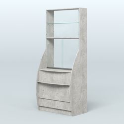 Витрина БРИЗ №5 с окном выдачи, Метрополитан Грей