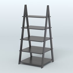 Торговая двусторонняя стойка ЛОФТ №3-950 с широкими полками, Черный