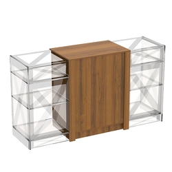 Прилавок из ДСП Модерн №1-КР-900 центральный, Орех