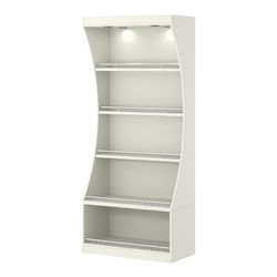 Стеллаж Гарант №1-1-900-О с ограничителями, Белый