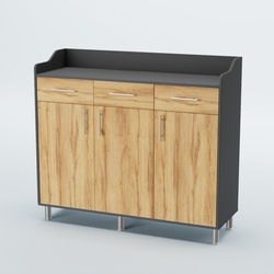 Стойка официанта "Бармен" №8-Н на ножках, Темно-Серый  + Дуб Золотистый