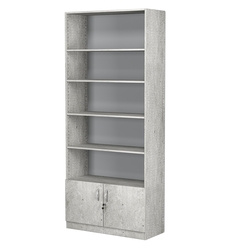 Стеллаж из ДСП с 4-мя полками 400x900 мм серии LEVEL-4 №14 (З/C - ДВП), Метрополитан Грей