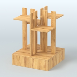 Стойка цветочница №4, Дуб Золотистый