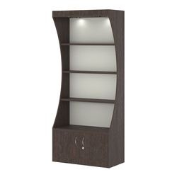 Стеллаж Гарант №1-2-900, Дуб Венге + Белый