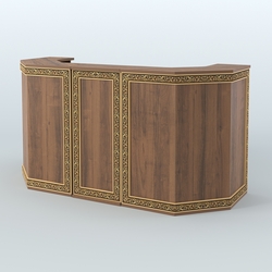 Ресепшен П-образный серии БАРОККО №6, Орех