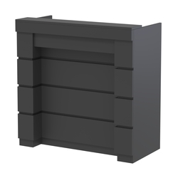 Торговый кассовый прилавок выкатной с утопленным фасадом №УФК-1-1, Черный