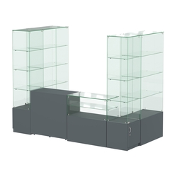 Павильон ИСТРА пристенный №7б (3, 64 кв.м), Темно-Серый