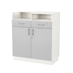 Кассовый прилавок "Диаманд" №10-1000, Белый + Серый