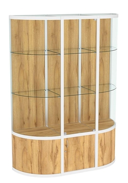 Витрина из профиля с секторами №2 (1,5 метра), Дуб Золотистый