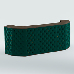 Ресепшен БАРОН №6 (карета золото), Дуб Венге  + Велюр Tiffany 10 Dk. Green