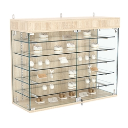 Витрина настенная НЕО №3А-2 с пятью полками, Дуб сонома