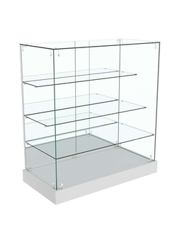 Прилавок ОТРАЖЕНИЕ с тремя стеклянными полками №3, Серый