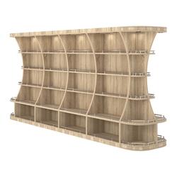 Островной высокий стеллаж ГАРАНТ №5-О с ограничителями, Дуб Сонома