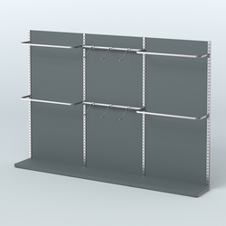 Система ЭЛЕГАНТ №1 пристенная с ДСП (3600 мм), Темно-Серый