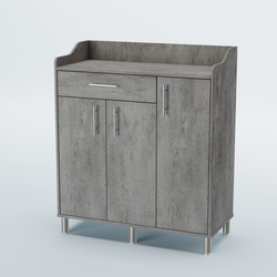 Стойка официанта "Бармен" №7-Н на ножках, Бетон Чикаго светло-серый F186 ST9