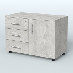 Тумба для оргтехники Види Вуд, цвет мокко + вяз, Метрополитан Грей