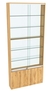 Витрина СЭСП-О №1-200 (З/C - ДВП) со стеклянными полками Дуб Золотистый